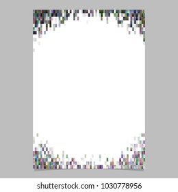 Geometric abstract brochure design template - gradient flyer graphic design from colored rectangles with blank space in the middle