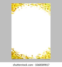 Geometric abstract brochure design template - gradient page design from rectangles in yellow tones on white background