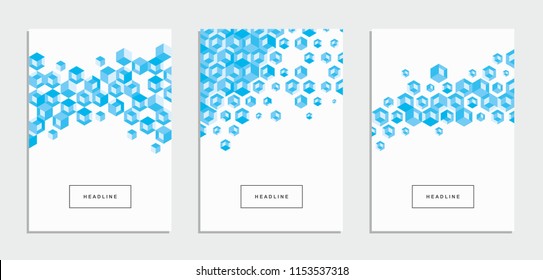 Geometric abstract brochure, flyer, template, corporate identity.