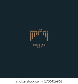 Geometric Abstract Buildings Logo. Real Estate Logo. Apartment Logo. Architecture, Resort and Creative House Logo.