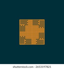 Geometric abstract business emblem design