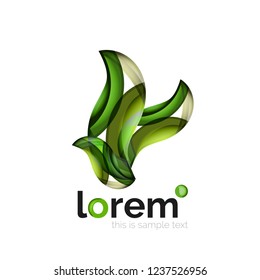 Geometric abstract business icon template, smooth shape, vector