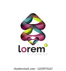 Geometrische abstrakte Business-Icon-Vorlage, glatte Form, Vektorgrafik