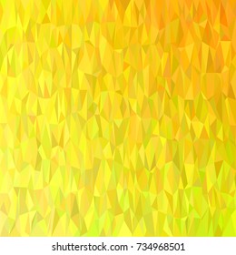 Geometric abstract chaotic triangle pattern background - mosaic vector graphic design from yellow triangles