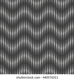 Geometric abstract chevron zigzag stripes pattern. Wrapping paper. Scrapbook paper. Vector illustration. Background. Graphic texture with randomly disposed spots. Dotted chevrons. Circles.