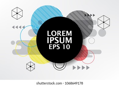 geometric abstract circle banner templater background
