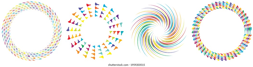 Geometric abstract circle, circular element vector