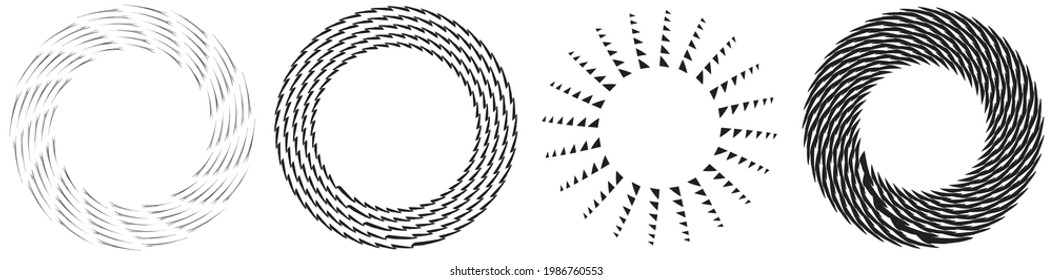 Círculo abstracto geométrico, vector de elemento circular