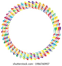 Geometric abstract circle, circular element vector