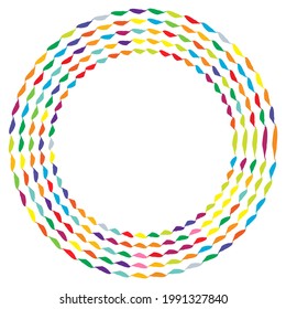 Círculo abstracto geométrico, vector de elemento circular