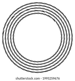 Geometric abstract circle, circular element vector