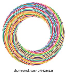 Geometric abstract circle, circular element vector