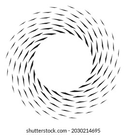 Geometric abstract circle, circular element vector
