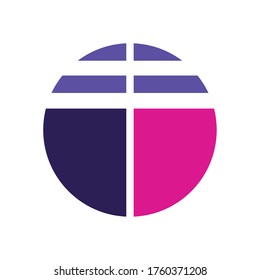 diseño de iconos, forma y tema de figura de forma plana de círculo geométrico y abstracto