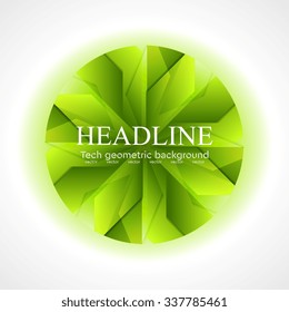 Geometric abstract circle logo design. Vector background