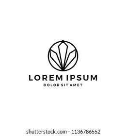 geometric abstract circle logo line art outline monoline icon illustration network connect symbol