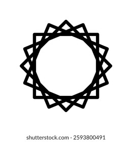 Geometric Abstract Circular Pattern with Overlapping Shapes
