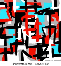 geometric abstract color pattern in graffiti style. Quality vector illustration for your design