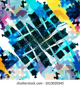 geometric abstract color pattern in graffiti style. Quality vector illustration for your design