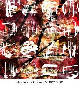 geometric abstract color pattern in graffiti style. Quality vector illustration for your design