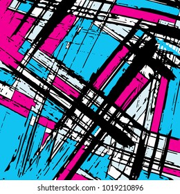 geometric abstract color pattern in graffiti style. Quality vector illustration for your design
