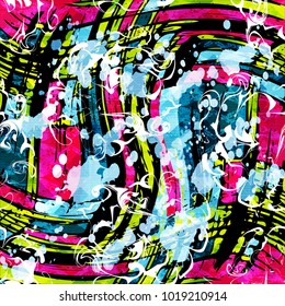 geometric abstract color pattern in graffiti style. Quality vector illustration for your design