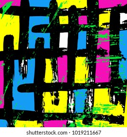 geometric abstract color pattern in graffiti style. Quality vector illustration for your design