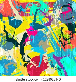 geometric abstract color pattern in graffiti style. Quality vector illustration for your design