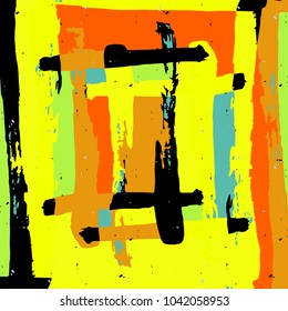 geometric abstract color pattern in graffiti style. Quality vector illustration for your design