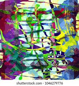 geometric abstract color pattern in graffiti style. Quality vector illustration for your design