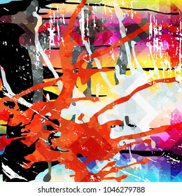 geometric abstract color pattern in graffiti style. Quality vector illustration for your design