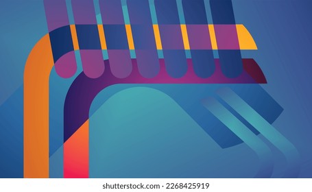 geometric abstract colorful background Template. Luxury paper, Abstract decoration, blue pattern, wavy stripes. for digital business banner, presentation page, cover, certificate, and others.