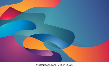 geometric abstract colorful background Template. Luxury paper, Abstract decoration, blue pattern, wavy stripes. for digital business banner, presentation page, cover, certificate, and others.