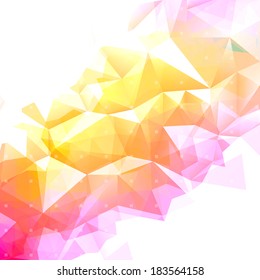 Geometric Abstract Colorful Low Poly Background. Vector Eps10.