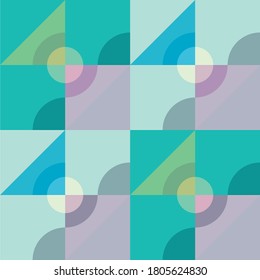 Geometric, abstract, colorful pattern in pastel colours