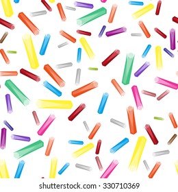 Geometric abstract colorful seamless pattern with white background. Can be used  for wallpaper, web page background, wrapping paper, print on fabric.