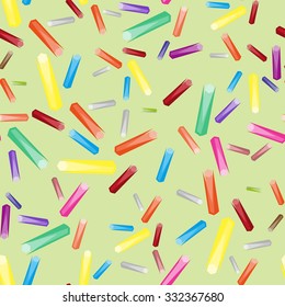 Geometric abstract colorful seamless pattern with green background. Can be used  for wallpaper, web page background, wrapping paper, print on fabric.