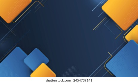 Geometric Abstract Colorful Technology Background, Blue Geometric Modern Template Backdrop
