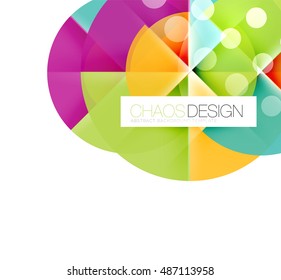 Geometric abstract composition - circles layout with light effects