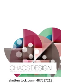 Geometric abstract composition - circles layout with light effects