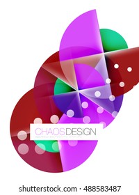 Geometric abstract composition - circles layout with light effects