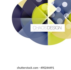 Geometric abstract composition - circles layout with light effects