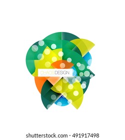 Geometric abstract composition - circles layout with light effects