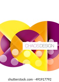 Geometric abstract composition - circles layout with light effects