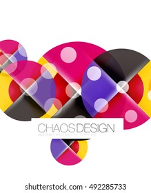 Geometric abstract composition - circles layout with light effects
