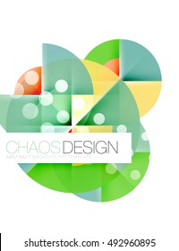 Geometric abstract composition - circles layout with light effects