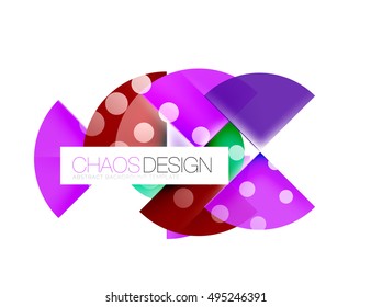 Geometric abstract composition - circles layout with light effects