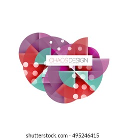 Geometric abstract composition - circles layout with light effects