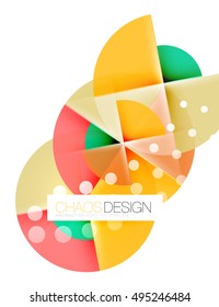 Geometric abstract composition - circles layout with light effects