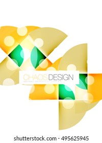 Geometric abstract composition - circles layout with light effects